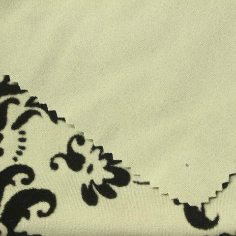 Black Scroll Jacquard, Poly-Viscose