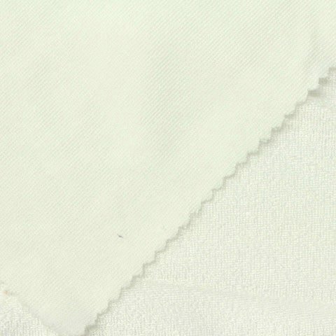 100% Polyester French Terry Fabric, 240 gsm, 180 cm — White