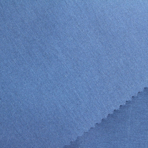 Blue Marl Ponte Knit, Nylon-Cotton
