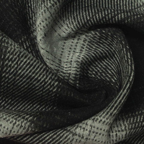 Black Plaid Jacquard, Poly-Viscose, 275 gsm