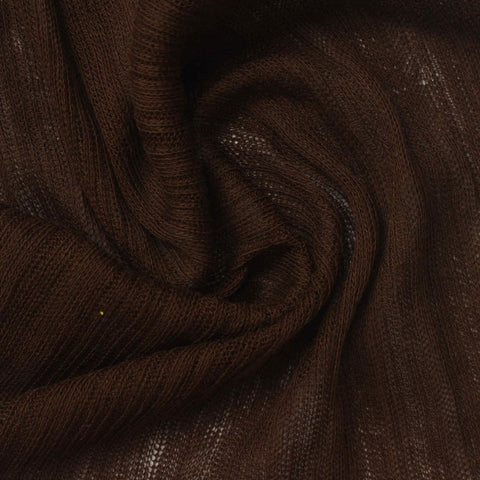 Cotton Tencel Lyocell Rib Knit Fabric, 95 gsm, 75 cm — Brown