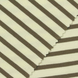Cream Horizontal-Stripe Rib Knit, Viscose-Tencel Lyocell — photo 1