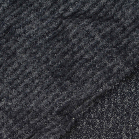 Dark Grey Marl Waffle Knit, Polyester, 310 gsm