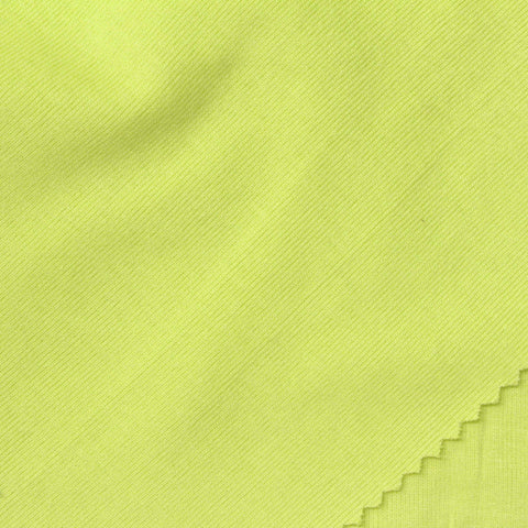 Polyester Viscose Blend Stretch Rib Knit Fabric, 210 gsm, 173 cm — Green