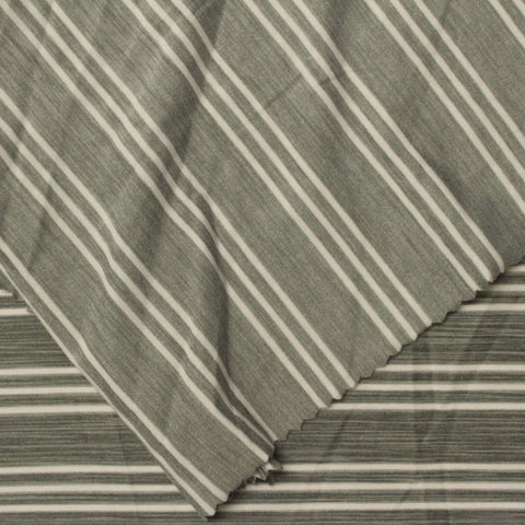 Green Horizontal-Stripe Jersey Knit, Polyester, 140 gsm