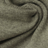 Heathered Grey-Green Marl Rib Knit, Cotton — photo 1