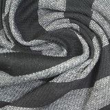 Dark Grey Horizontal-Stripe Knit, Poly-Metallic — photo 1