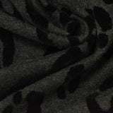 Black Leopard French Terry, Cotton-Poly — photo 1