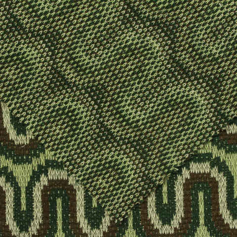 Dark Green Geometric Jacquard, Polyester, 374 gsm