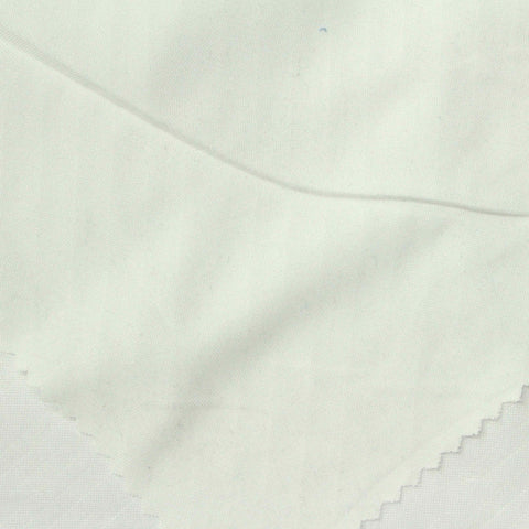 White Diagonal-Stripe Jersey Knit, Polyester