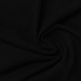 Polyester Cotton Jersey Knit Fabric, 203 gsm, 190 cm — Black — photo 1
