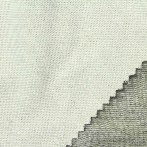 Heather Grey Marl Interlock Knit, Poly-Viscose, 200 gsm