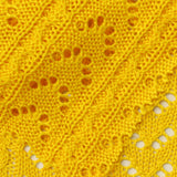 Yellow Openwork Pointelle Knit, Polyester — photo 1