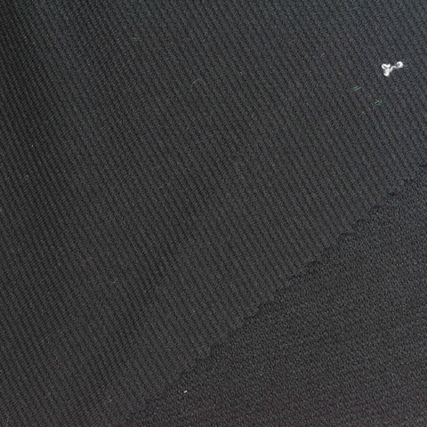 Black Ribbed Rib Knit, Poly-Viscose