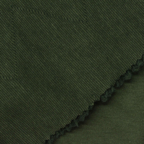 Dark Green Zigzag Jacquard, Poly-Cotton