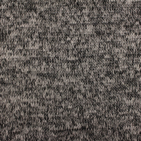 Black Marl Chunky Knit, Poly-Viscose, 152 gsm, 160 cm
