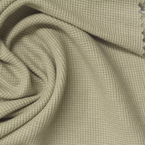 100% Viscose Waffle Knit Fabric, 220 gsm, 160 cm — Khaki