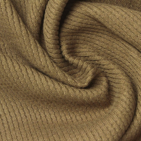 Polyester Viscose Blend Chenille Fabric, 300 gsm, 160 cm — Khaki