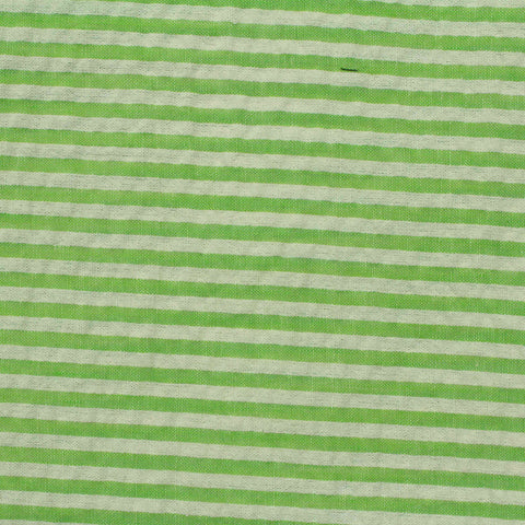 Polyester Cotton Seersucker Fabric, 120 gsm, 145 cm — Green
