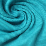 Cotton Stretch Rib Knit Fabric, 370 gsm, 120 cm — Blue — photo 1