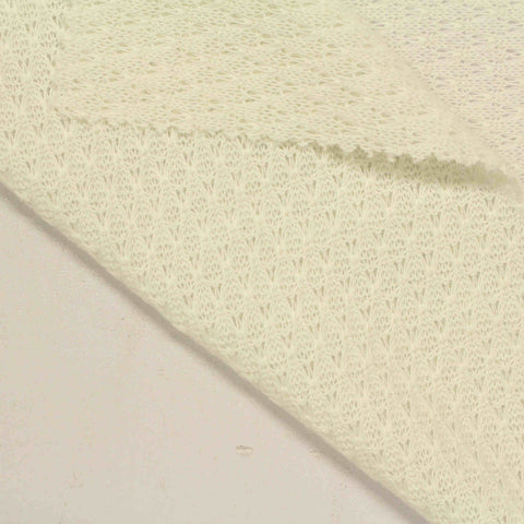 Cream Openwork Chunky Knit, Polyester, 202 gsm