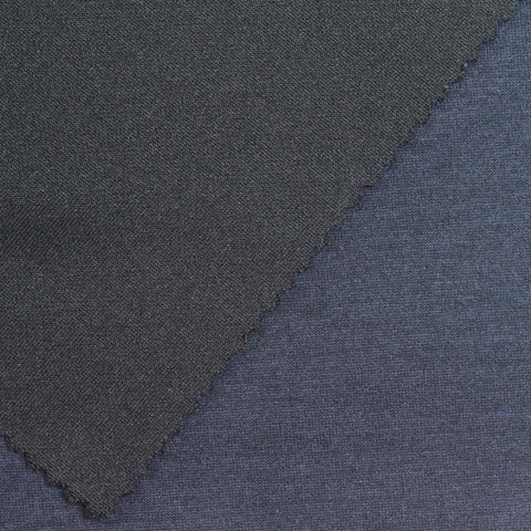 Dark Blue-Grey Marl Scuba Knit, Viscose
