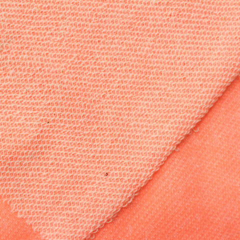 Yarn-Dyed Polyester Cotton French Terry Fabric, 218 gsm, 160 cm — Orange