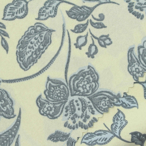Blue Floral Woven, Polyester, 175 gsm