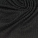 Viscose Stretch Rib Knit Fabric, 200 gsm — Black — photo 1