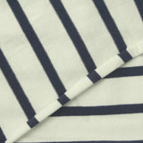 Navy Horizontal-Stripe Jersey Knit, Cotton, 170 gsm — photo 1