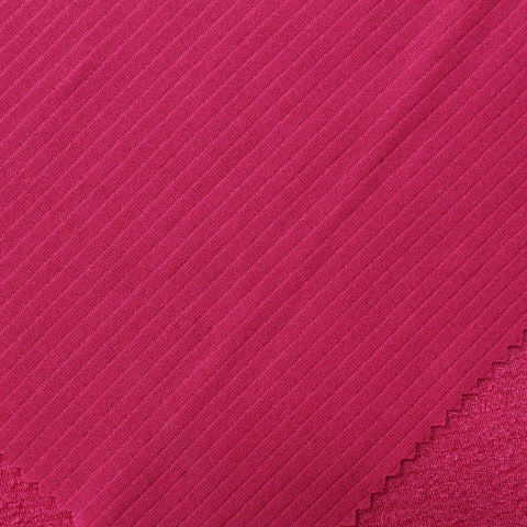 Polyester Stretch Chunky Knit Fabric, 210 gsm, 165 cm — Pink