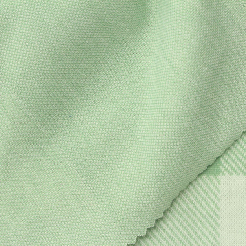 Light Green Check Jacquard, Polyester, 250 gsm