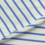 Blue Horizontal-Stripe Waffle Knit, Nylon — photo 1