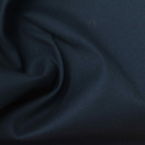 Cotton Stretch Sateen Fabric, 150 gsm, 160 cm — Navy