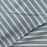 Striped Modal Polyester Stretch Jersey Knit Fabric, 160 gsm, 142 cm — Blue — photo 1