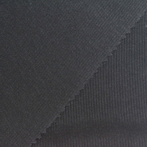 Black Rib Knit, Cotton