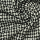 Black Houndstooth Jersey Knit, Polyester, 260 gsm — photo 1