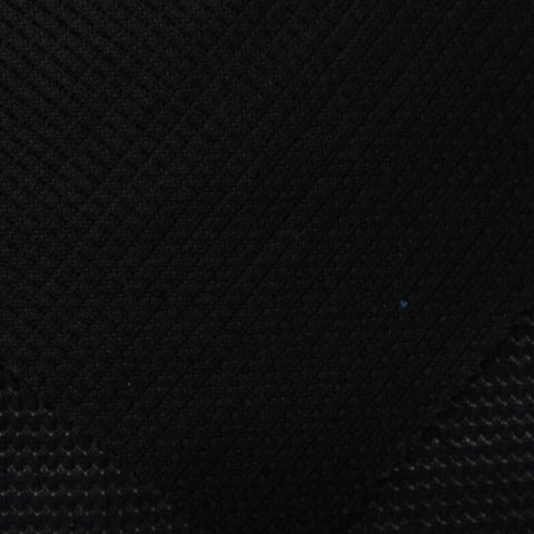 Black Geometric Interlock Knit, Polyester, 235 gsm