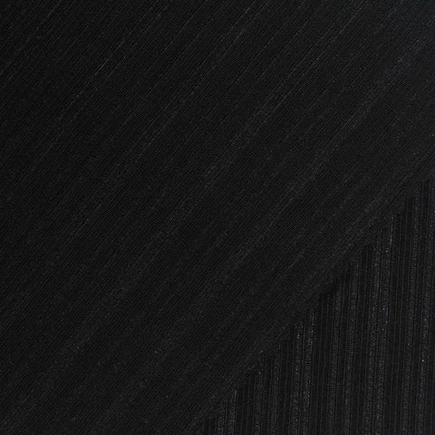 Acetate Stretch Rib Knit Fabric, 200 gsm, 148 cm — Black