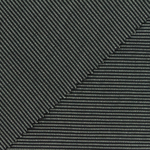 Black Horizontal-Stripe Bengaline, Viscose-Poly