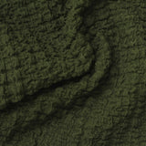 Dark Olive Textured Crepe, Polyester — photo 1