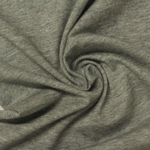Grey Marl Jersey Knit, Cotton, 145 gsm