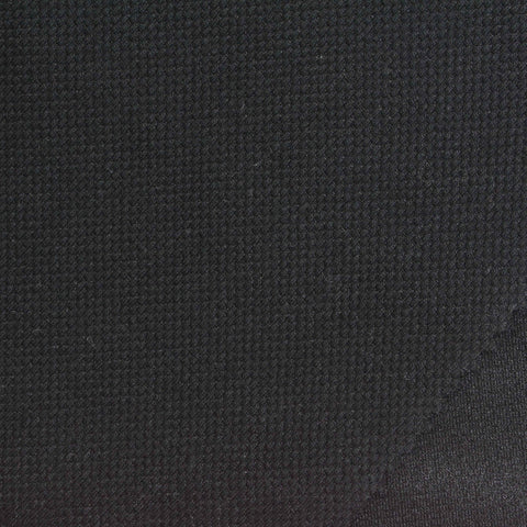 Cotton Polyester Stretch Knit Fabric, 310 gsm, 153 cm — Black