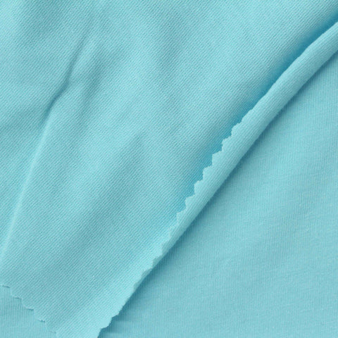 Turquoise Jersey Knit, Cotton-Poly