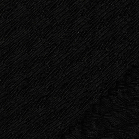Black Tone-on-Tone Jacquard, Polyester, 419 gsm, 145 cm, ref EF-11674