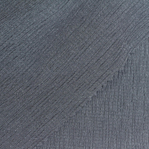 Dark Grey Textured Crepe, Poly-Viscose