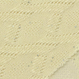 Pale Yellow Sequins Pointelle Knit, Polyester — photo 1