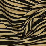 Beige Horizontal-Stripe Jersey Knit, Polyester, 245 gsm — photo 1