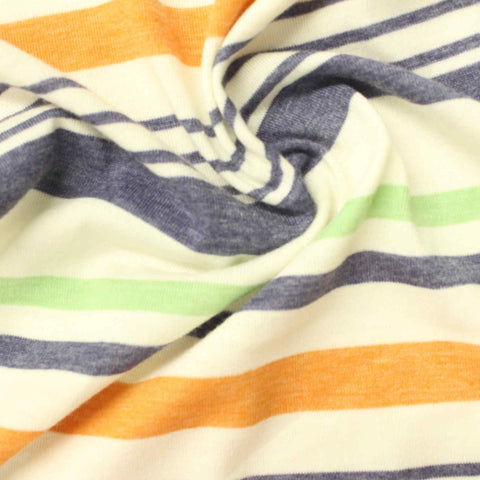 Cream Stripes Rib Knit