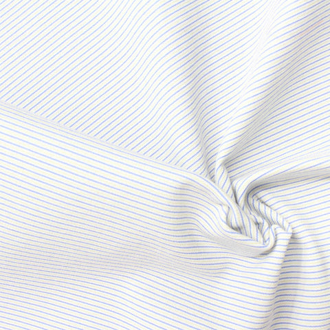 Light Blue Horizontal-Stripe Knit, Polyester, 298 gsm